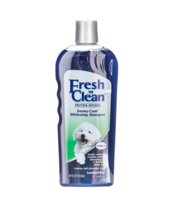 Fresh 'n Clean Snowy Coat Whitening Shampoo - Sweet Vanilla Scent - 18 oz
