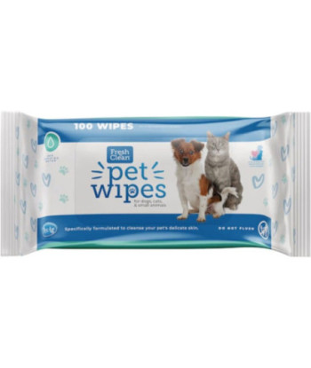 Fresh n Clean Pet Wipes for Dogs and Cats - 100 count