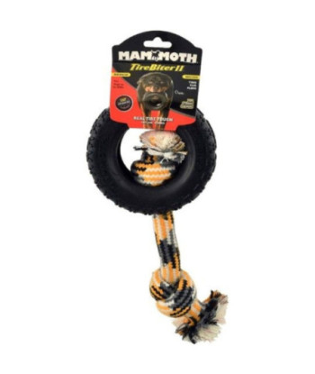 Mammoth Tirebiter II Dog Toy with Rope Medium - 1 count (5in. D)