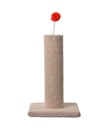 Classy Kitty Carpeted Cat Post with Spring Toy - 16in. High (Assorted Colors)