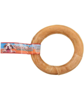 Loving Pets Nature's Choice Pressed Rawhide Donut - Large - (6in.  Diameter)