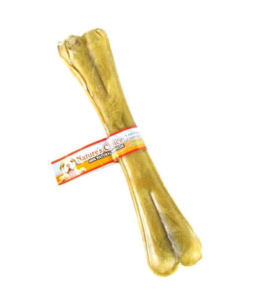 Loving Pets Nature's Choice 100% Natural Rawhide Pressed Bones - 12in.  Long (1 Bone)