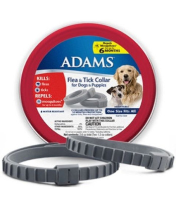 Adams Flea & Tick Collar for Dogs & Puppies - 2 Count