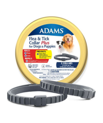 Adams Flea & Tick Collar Plus for Dogs & Puppies - 2 Count