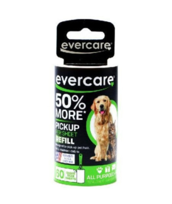 Evercare Pet Hair Adhesive Roller Refill Roll - 60 Sheets - (29.8' Long x 4in.  Wide)