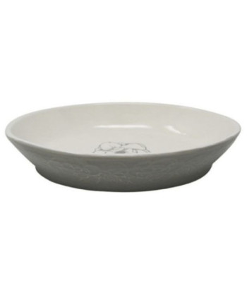 Pioneer Pet Ceramic Bowl Magnolia Oval 8.2in.  x 1.4in.  - 1 count