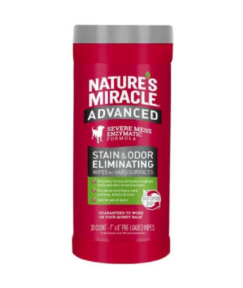 Pioneer Pet Nature's Miracle Advanced Stain and Odor Eliminating Wipes for Hard Surfaces - 30 count