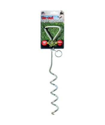 Prevue Pet Products 18 Inch Spiral Tie-Out Stake Heavy Duty
