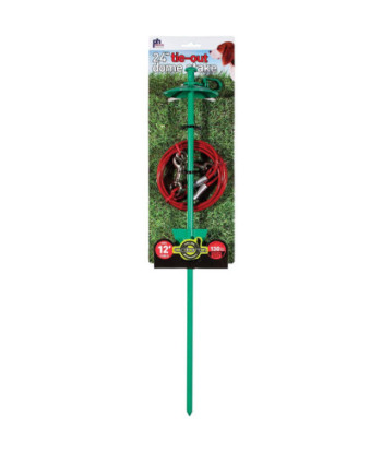 Prevue Pet Products 24 Inch Tie-out Dome Stake with 12 Foot Cable