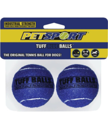 Petsport Tuff Ball Dog Toy Blue - 2 count (2.5in. D)