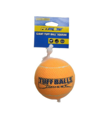 Petsport USA Tuff Ball Squeak Dog Toy - Giant - 1 Pack - (4in.  Diameter Ball)
