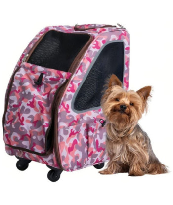Petique 5-in-1 Pet Carrier for Dogs Cats and Small Animals Pink Camo - 1 count