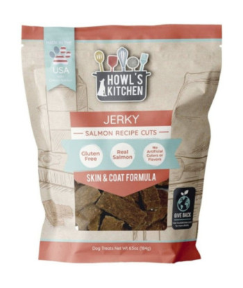 Howls Kitchen Salmon Jerky Cuts Skin and Coat Formula - 6.5 oz