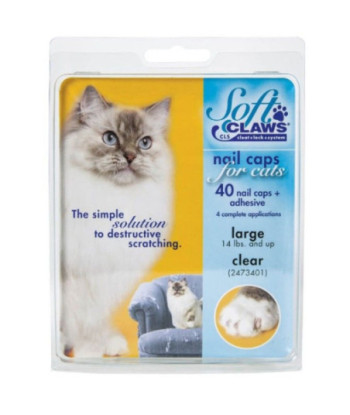 Soft Claws Nail Caps for Cats Clear - Large