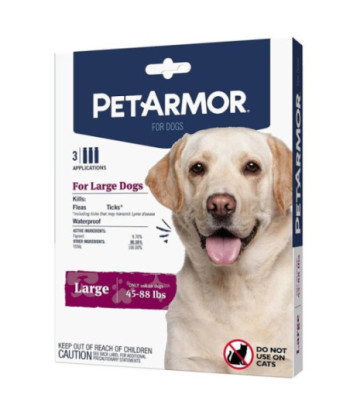 PetArmor Flea and Tick Treatment for Large Dogs (45-88 Pounds) - 3 count