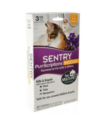 Sentry PurrScriptions Indoor Squeeze-On for Cats & Kittens - 3 Count