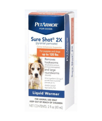 PetArmor Sure Shot 2X Liquid De-Wormer for Puppies and Dogs up to 120 Pounds - 2 oz