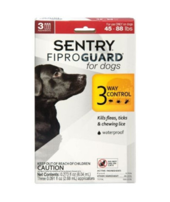 Sentry FiproGuard for Dogs - Dogs 45-88 lbs (3 Doses)