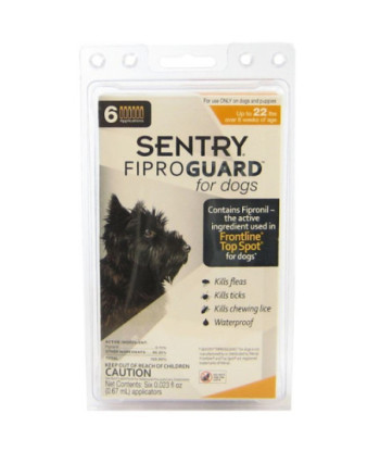 Sentry FiproGuard for Dogs - Dogs up to 22 lbs (6 Doses)