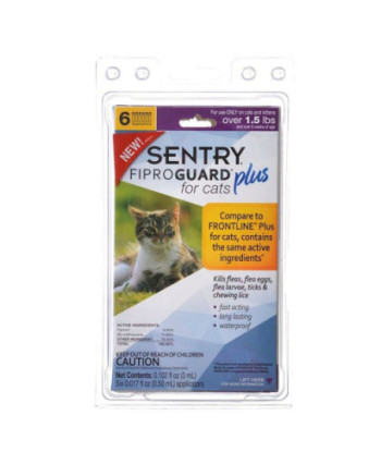 Sentry Fiproguard Plus for Cats & Kittens - 6 Applications - (Cats over 1.5 lbs)