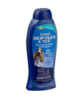 Sergeants Skip-Flea Flea and Tick Shampoo for Dogs Ocean Breeze Scent - 18 oz