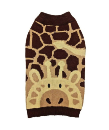 Fashion Pet Giraffe Dog Sweater Brown - Small