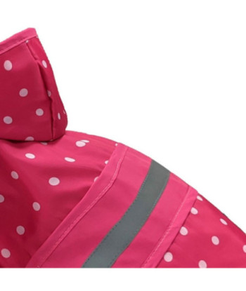 Fashion Pet Polka Dot Dog Raincoat Pink - Medium