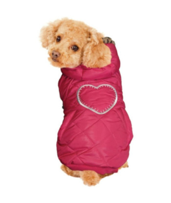 Fashion Pet Girly Puffer Dog Coat Pink - Medium