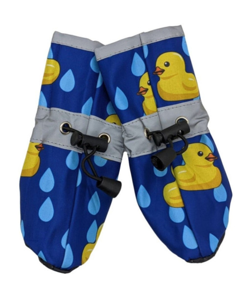Fashion Pet Rubber Ducky Dog Rainboots Royal Blue - Medium