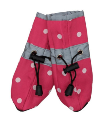 Fashion Pet Polka Dog Dog Rainboots Pink - X-Small
