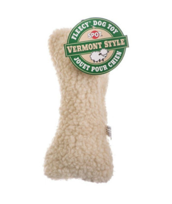 Spot Vermont Style Fleecy Bone Shaped Dog Toy - 9in.  Long