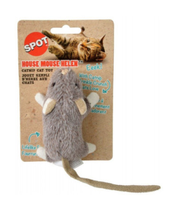 Spot House Mouse Helen Catnip Toy - Assorted Colors - 1 Count (4in. Long)