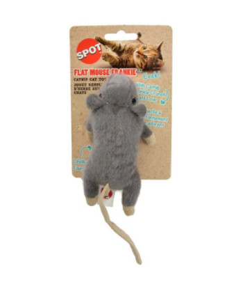Spot Flat Mouse Frankie Catnip Toy - Assorted Colors - 1 Count (5.5in. Long)