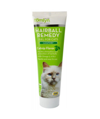 Tomlyn Laxatone Hairball Remedy Gel for Cats - Catnip Flavor - 4.25 oz