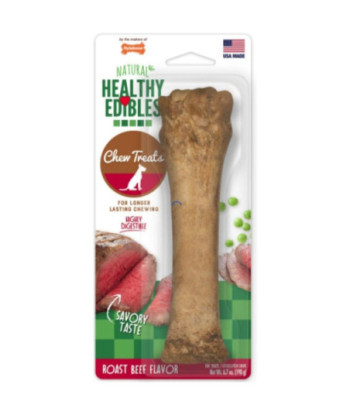 Nylabone Healthy Edibles Wholesome Dog Chews - Roast Beef Flavor - Souper (1 Pack)