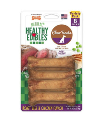 Nylabone Healthy Edibles Wholesome Dog Chews - Variety Pack - Petite (8 Pack)