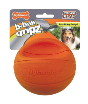 Nylabone Power Play B-Ball Grips Basketball Medium 4.5in.  Dog Toy - 1 count