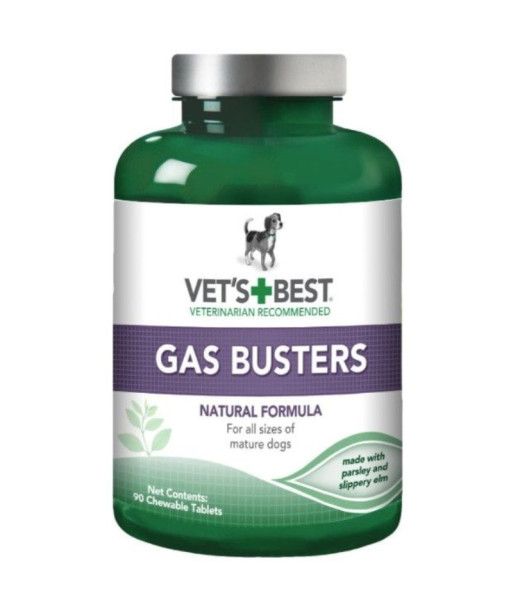 Vets Best Gas Busters for Dogs - 90 Tablets