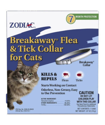 Zodiac Breakaway Flea & Tick Collar for Cats - 7 Month Supply