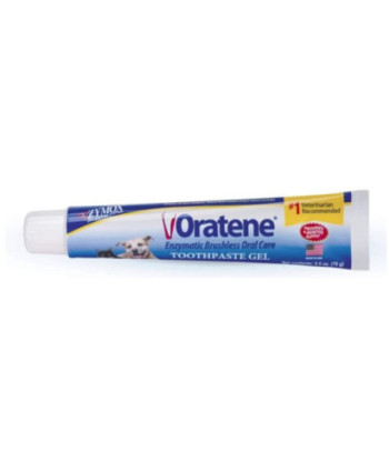 Zymox Oratene Enzymatic Brushless Toothpaste Gel for Dogs and Cats - 2.5 oz