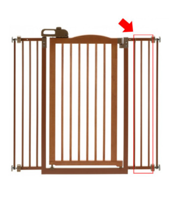 Tall One-Touch Gate II Extension in Brown