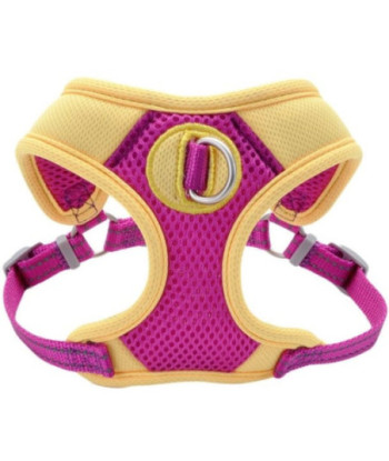Coastal Pet Pro Reflective Mesh Dog Harness Purple with Yellow 5/8in.  - X-Small