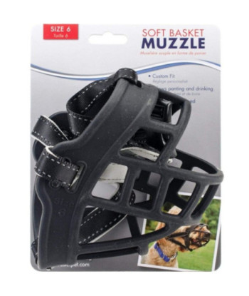Coastal Pet Soft Basket Muzzle for Dogs Black - Size 6