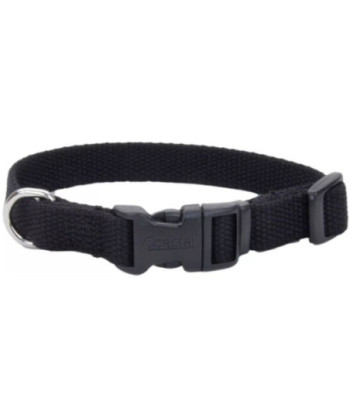 Coastal Pet New Earth Soy Adjustable Dog Collar Onyx Black - 6-8''L x 3/8in. W