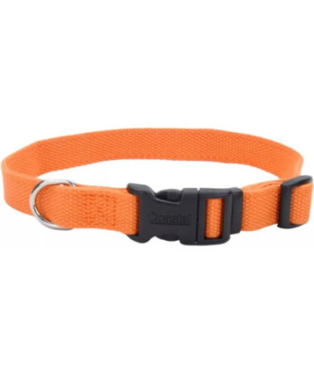 Coastal Pet New Earth Soy Adjustable Dog Collar Pumpkin Orange - 6-8''L x 3/8in. W