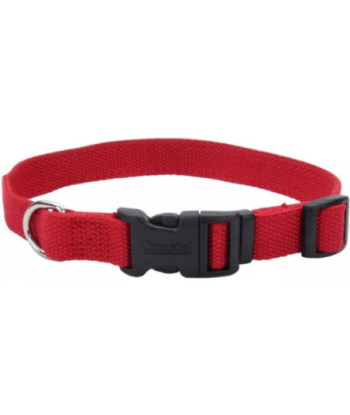 Coastal Pet New Earth Soy Adjustable Dog Collar Cranberry - 8-12in. L x 5/8in. W
