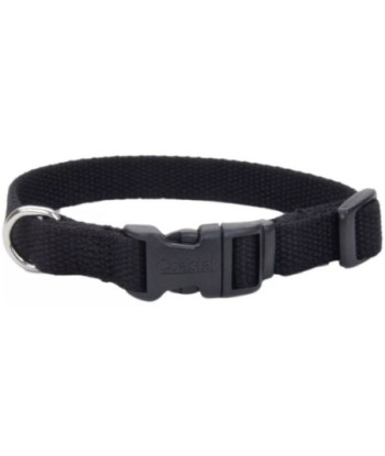 Coastal Pet New Earth Soy Adjustable Dog Collar Onyx Black - 8-12in. L x 5/8in. W