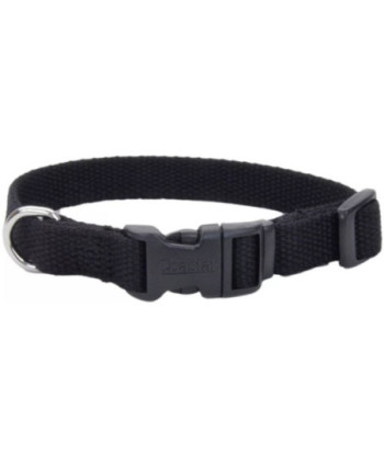 Coastal Pet New Earth Soy Adjustable Dog Collar Onyx Black - 12-18in. L x 3/4in. W