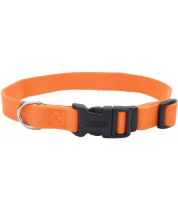 Coastal Pet New Earth Soy Adjustable Dog Collar Pumpkin Orange - 12-18in. L x 3/4in. W