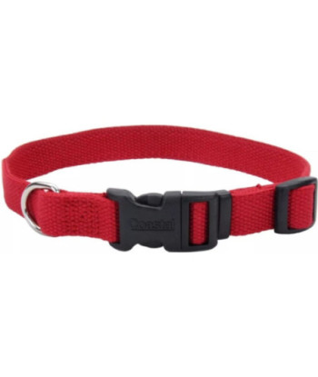 Coastal Pet New Earth Soy Adjustable Dog Collar Cranberry - 18-26in. L x 1in. W